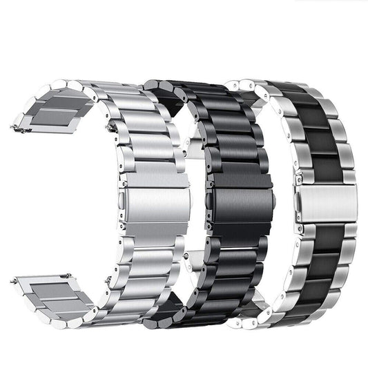 Ремінець Rolex 3 Bead - Apple Watch 42 mm | 44 мм | 45 мм | 49 mm Black & Silver