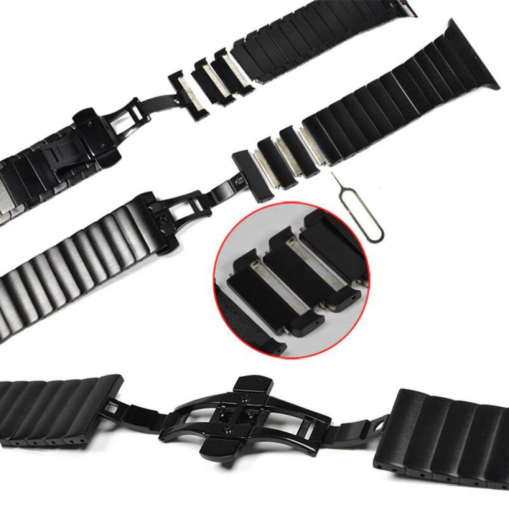 Ремінець Butterfly Steel - Apple Watch 42 mm | 44 мм | 45 мм | 49 mm Black