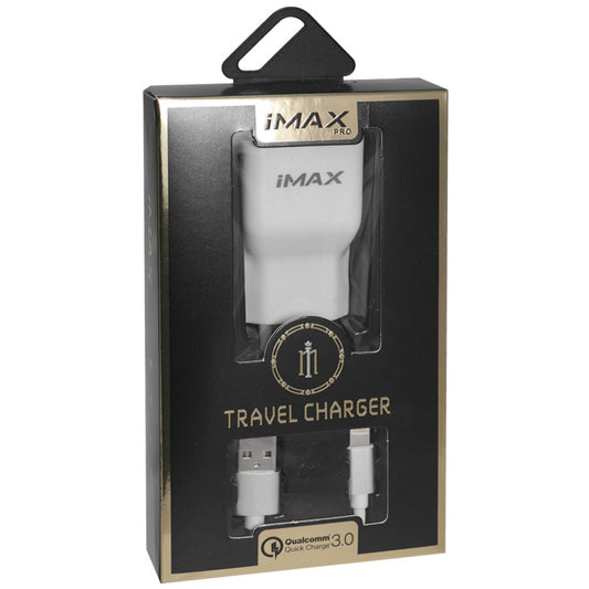 Home Charger | 2.0A | 1U | Micro Cable (1m) - iMax White