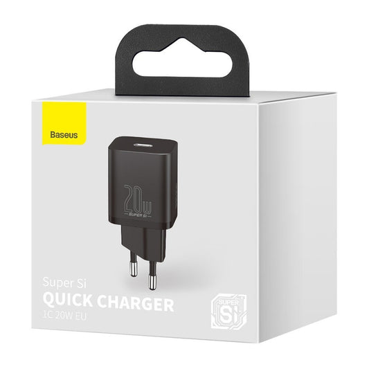 Home Charger | 20W | 1C - Baseus (CCSUP-B) Super Si Quick Charger - CCSUP-B01 Black