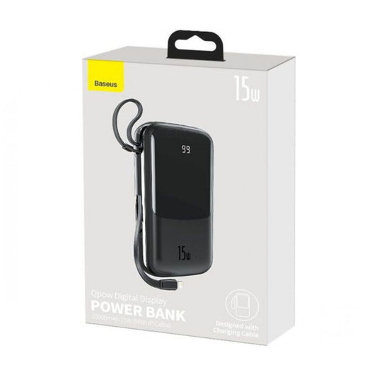 Power Bank 20000 mAh | 15W | Digital Display — Baseus (PPQD-F) — PPQD-F01 Black