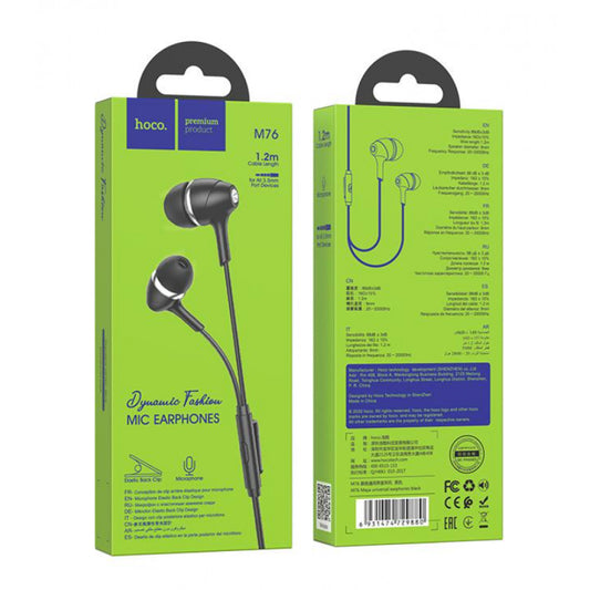 Навушники з мікрофоном 3.5mm - Hoco M76 Maya universal - Black