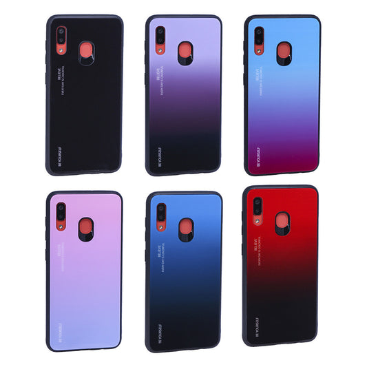 Gradient Glass Case - Samsung A30 2019 - Black