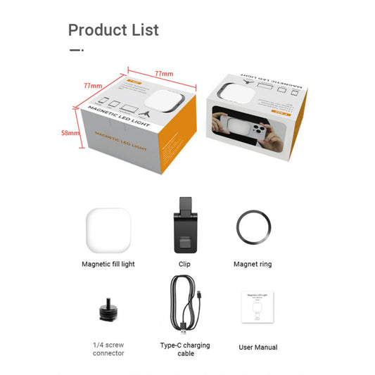 Селфи вспышка аккумуляторная F-622 с MagSafe и прищепкой