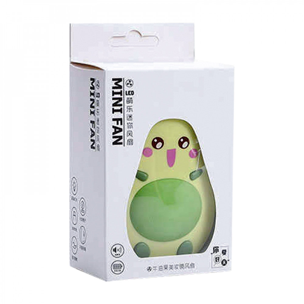 Портативний міні вентилятор Avocado + дзеркало LED.