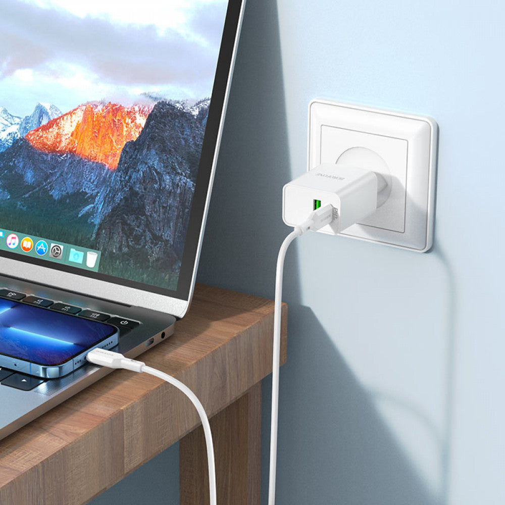 Home Charger | 20W | PD | QC3.0 - Borofone BA69A - White
