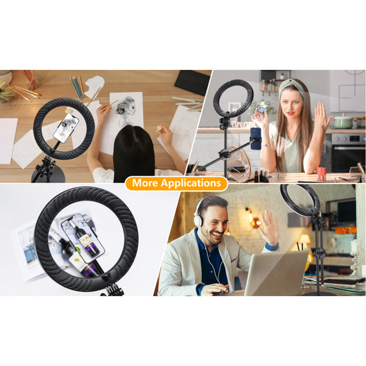 Лампа кільцева комплект LED 360 Veron F-537S 10" 3300K - 6000К+ holder + remote + tripod stand