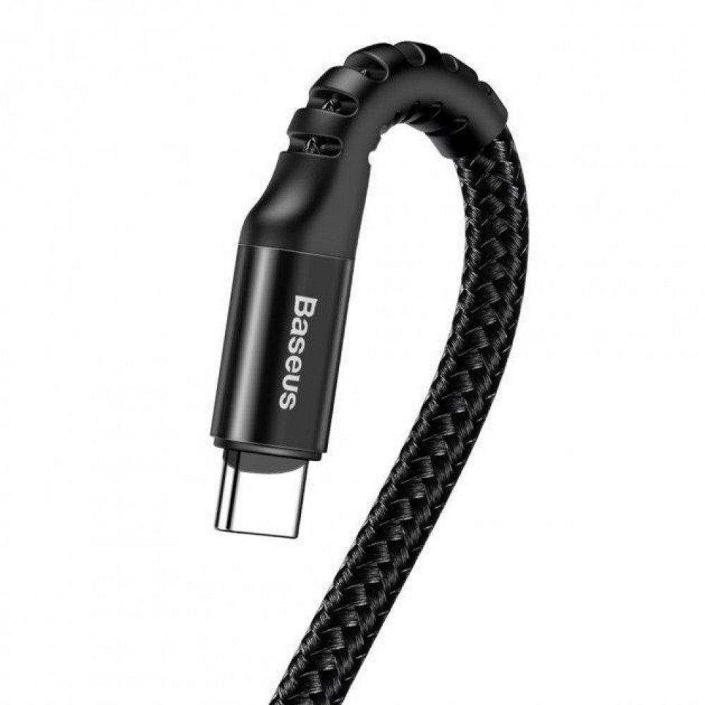 Кабель USB C 2A (1m) Baseus (CATSR-01) Fish-eye Spring Data Black