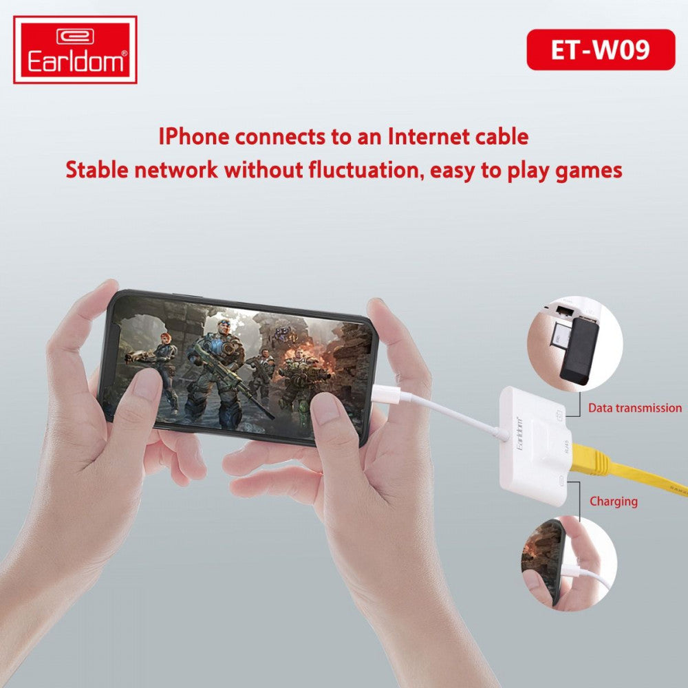 Adapter Lightning To RJ45; USB3.0 & Lightning - Earldom ET-OT53