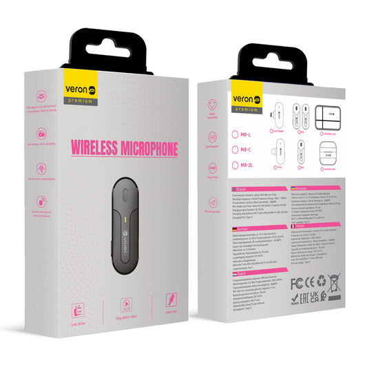 Бездротовий мікрофон для телефону Lightning — Veron M8-L з кейсом заряджання