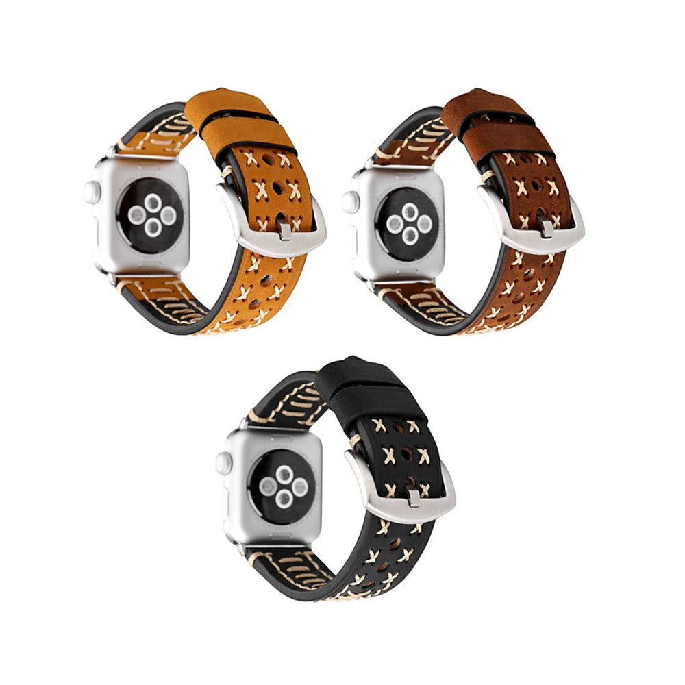 Ремінець Vintage Handmade Genuine - Apple Watch 42 mm | 44 мм | 45 мм | 49 мм - Brown