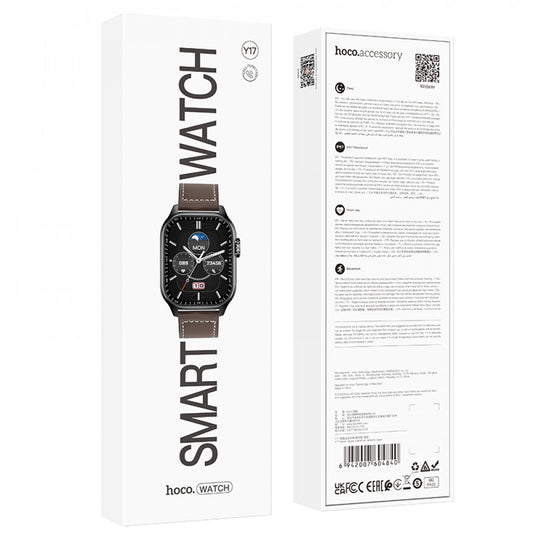 Smart Sports Watch (Call Version) - Hoco Y17 - Black