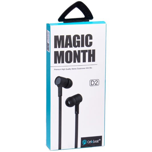 Навушники з мікрофоном 3.5mm Celebrat D2 - Black
