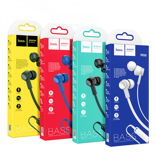 Навушники з мікрофоном 3.5mm — Hoco M86 Oceanic universal — Black