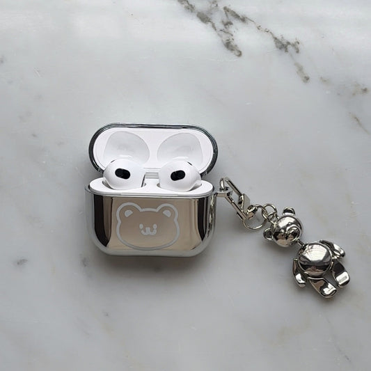 Airpods 3 Case — Shine Print With keychain — Happy Bear