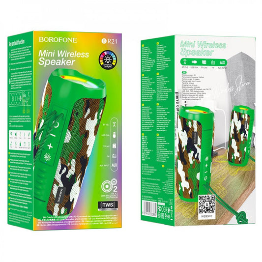 Портативна колонка - Borofone BR21 Sports - Camuflage Green