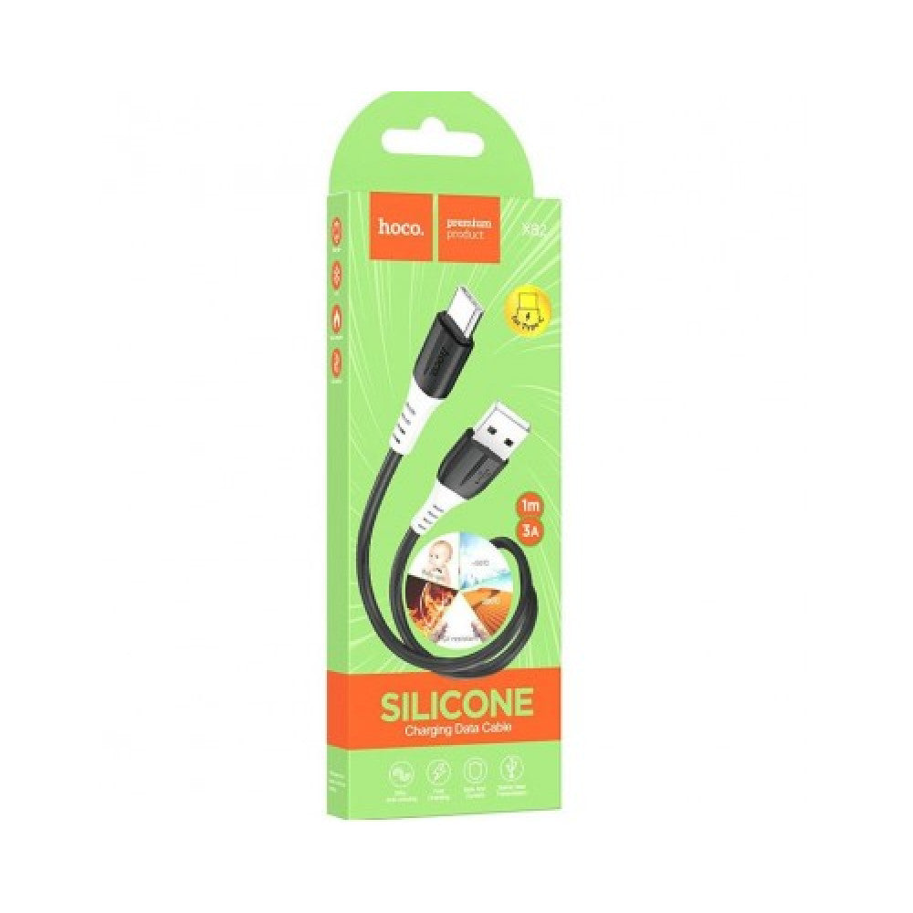 Кабель Lightning 3A (1m) - Hoco X82 silicone - Black