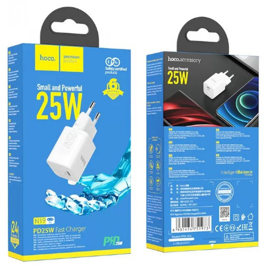 Home Charger | 25W | PD3.0 - Hoco N19 - White
