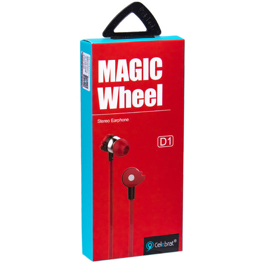 Навушники із мікрофоном 3.5mm — Celebrat D1 — Red
