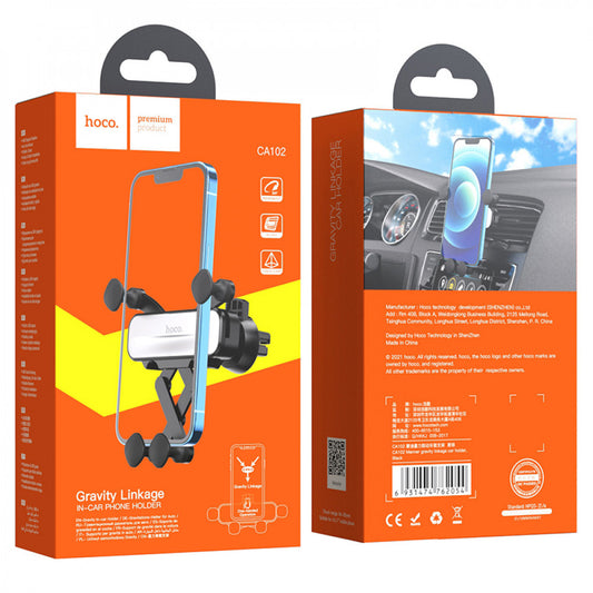Car Holder - Hoco CA102 Manner - black silver