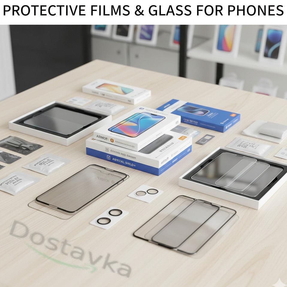 Защитные стеклв и пленки для экрана телефонов планшетов