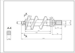 Шнек для м&aposясорубки OR-MG02-27  (з ущільнювачем)