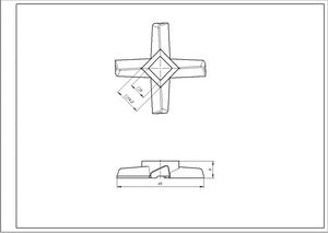 Ніж для м&aposясорубки Zelmer 00631383 D=46mm s=9mm Отвір=9x9mm NR5 ZMMA015X (A861007.00)