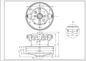 Двигун для пилососа Samsung DJ31-00097B 1900W D=135/84mm H=34/110mm (з виступом)