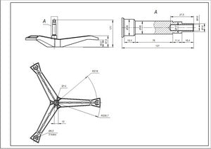 Хрестовина барабана для пральної машини Samsung DC97-00124B L=127mm