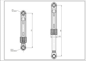 Амортизатор бака для пральних машин LG 100N 4901ER2003A (383EER3001G)