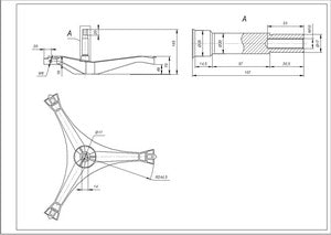 Хрестовина барабана для пральної машини Samsung DC97-15182A L=107mm