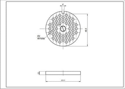 Решітка (сито) для м&aposясорубки Zelmer \ Bosch NR5 86.1241 00631385 (ZMMA125X)