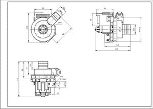 Помпа (насос) для пральної машини 118829482 Haoli 30W PX1-40A (Saturn)