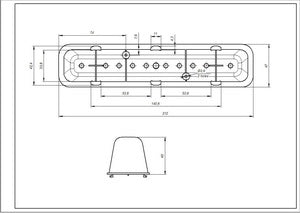 Активатор, ребро барабана для пральної машини Beko L=213mm 2827760100