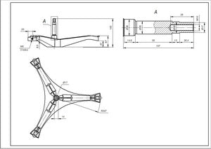 Хрестовина барабана для пральної машини Samsung DC97-15183A L=107mm