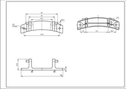 Петля люка для пральної машини LG 4774EN2001A