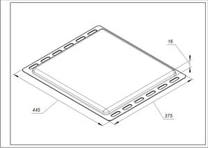 Алюмінієве деко TRA001 для духовки Whirlpool 445x375x16mm 481241838127