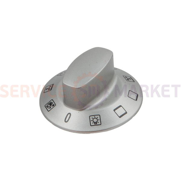 Ручка регулировки режимов духовки для плиты Gorenje серебристый