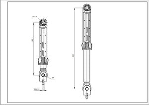 Амортизатор бака (2шт) для пральної машини 100N Indesit C00309597 (C00140744)