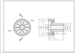 Шестерня середня для м&aposясорубки Kenwood KW715563