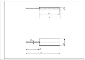 Щітки двигуна для пральної машини Bosch, стрижень (без корпусу) 12.5x5x36mm (2 шт)