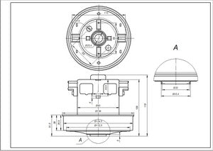 Двигун для пилососа VAC043UN SKL 1600W D=134/84mm H=35/108mm (з виступом)