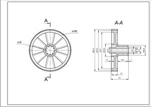 Шестерня велика для м&aposясорубки Kenwood KW715564