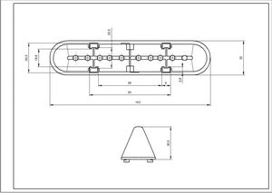 Активатор, ребро барабана для пральної машини Electrolux L=165mm 8118632051