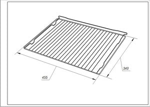 Решітка для духовки Gorenje 933265 AC054 455х340mm