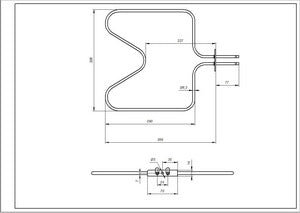 Тен нижній для духовки Electrolux 3871428011 1000W