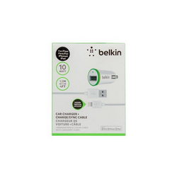 Автомобільний зарядний пристрій Belkin (USB 5V 2.1A) + кабель USB/30pin