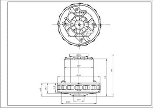 Двигун для мийного пилососа VAC060UN SKL 1350W D=134/90mm H=31/130mm