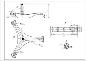 Хрестовина барабана для пральної машини Атлант 730136201500 L=125mm