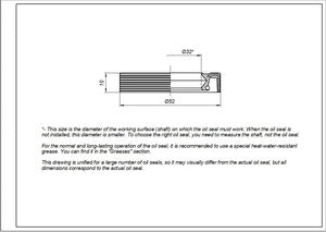 Сальник 32*52*10mm для пральної машини Zanussi 811869901